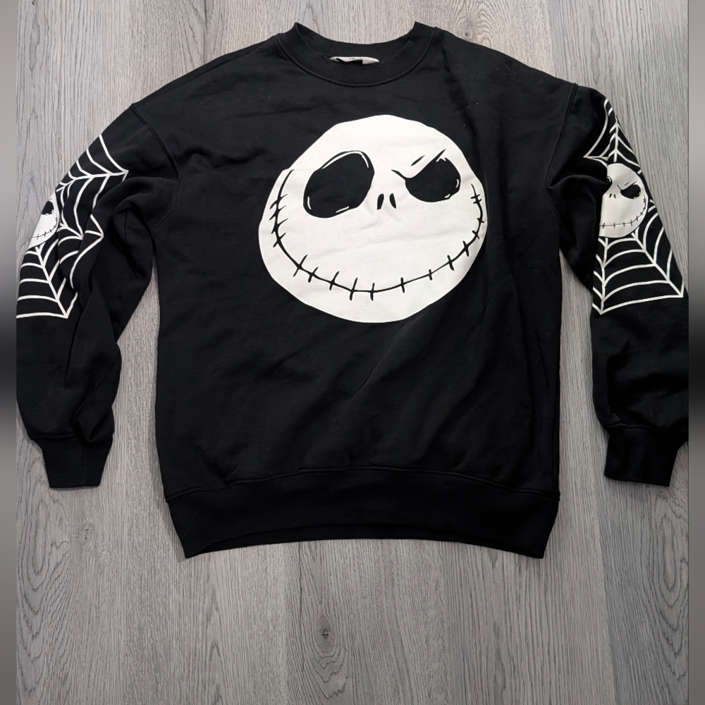 Disney Nightmare Before Christmas Jack Skellington Spiderweb Sweatshirt